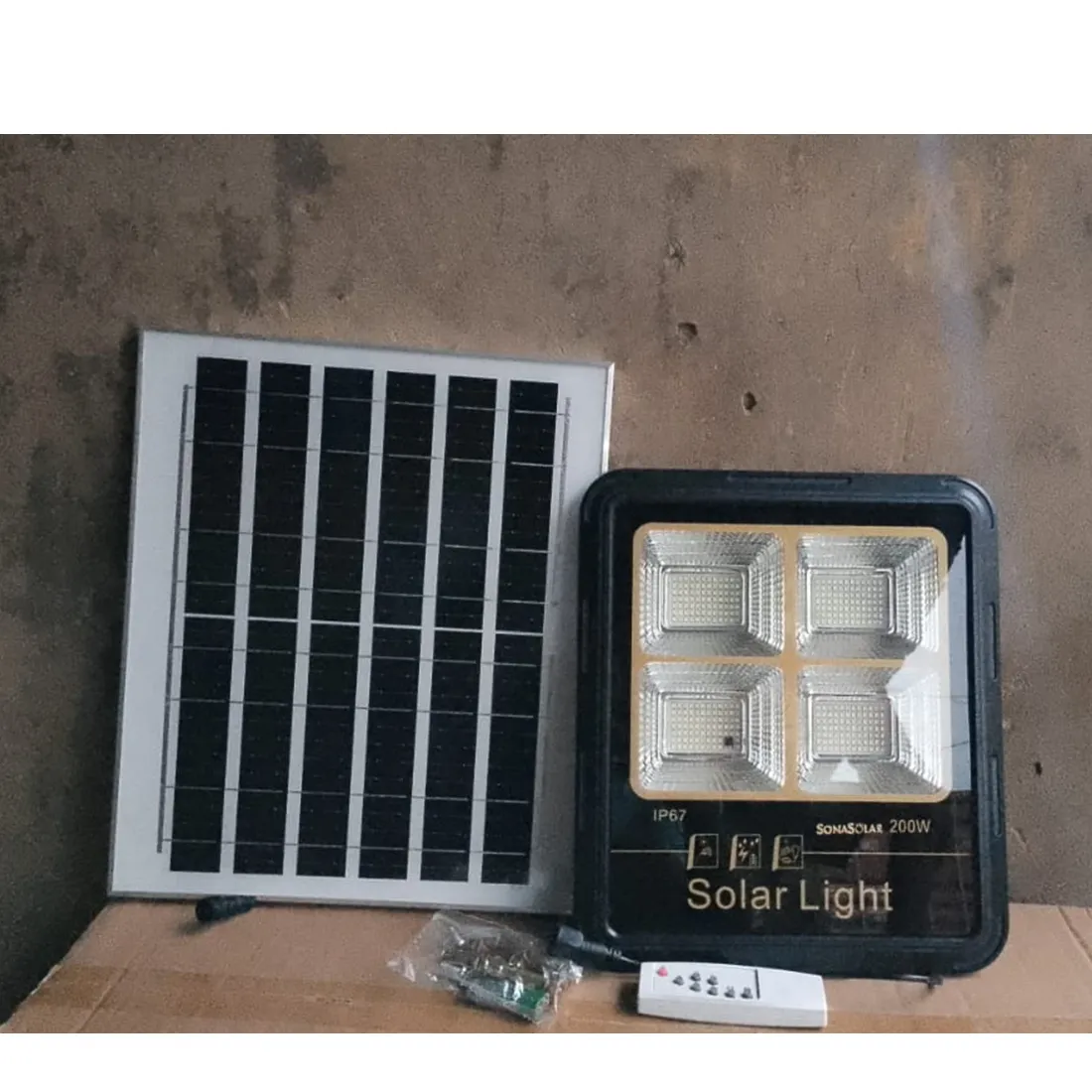 200W LED Solar Flood Lights IP67 with Solar Panel
