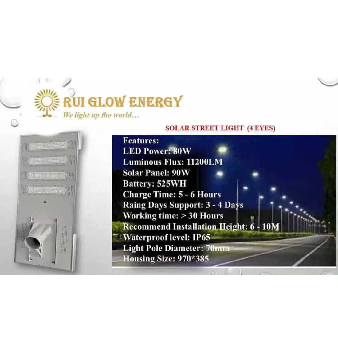 RUI GLOW All In One Solar Street Light 4eyes 5eye - Image 2