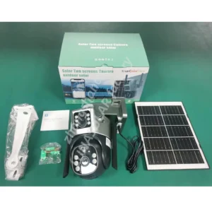 Solar Two Screen Camera Outdoor - 4G CCTV Solar Camera with Solar Panel