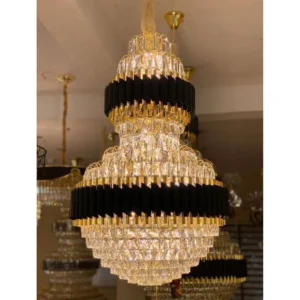 Black and Gold Modern Chandelier Light