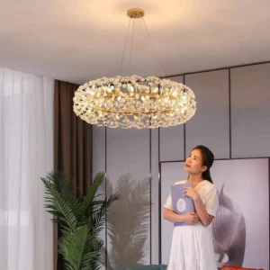 Dandelion Crystal Chandelier Ring Lighting for Living Room
