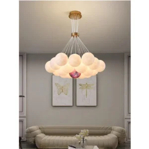 Modern Hanging Glass Cluster Bubble Chandelier Light